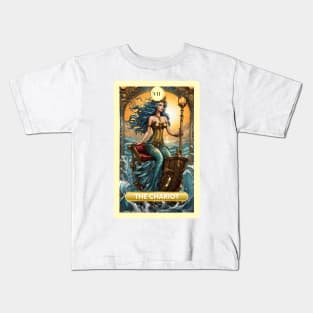 The Chariot Card From the Light Mermaid Tarot Deck Kids T-Shirt